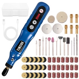 TIMZIXX Mini Cordless Rotary Tool, 5-Speed Rotary Tool Kit with 72 Accessories, Multi-Purpose Sander Front Work Light Power Grinder for Sanding, Polishing, Drilling, Etching, Engraving, DIY Crafts