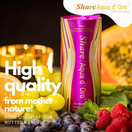 Share Aqua d'Oro – a unique drink made from fermented fruit and vegetable juices | natural taste | refreshing enjoyment for every day, on the go, or during fasting, delicious. 12 x 240 ml.