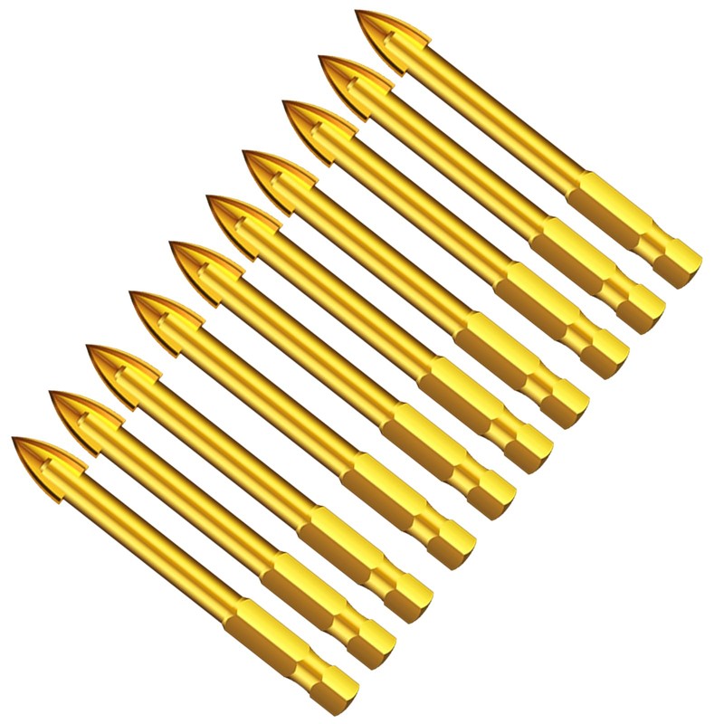 Boxonly 10PCS 6mm Carbide Drill Bit Tungsten Tile Glass Ceramic