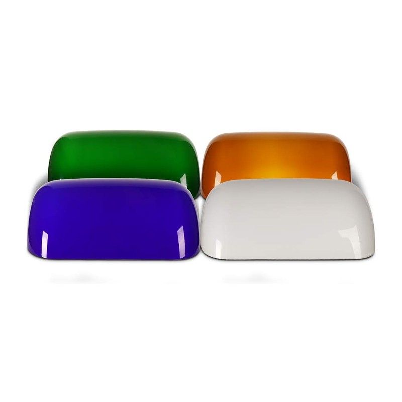 Newrays Glass Bankers Lamp Shade Cover Replacement L8.85 W5.3