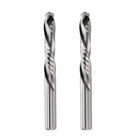 8 mm Shank Compression CNC Milling Cutter End Mill 2 Pieces 2 Flute Spiral Groove Cutter 42 mm Cutting Length Up & Down Cut Spiral Cutter Bit Solid Carbide End Mill Groove Cutter for Wood, Density Board
