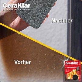 abrazo CeraKlar KaminScheibe, pulizia dei vetri senza graffi e senza prodotti chimici, 4 pezzi (2x2)