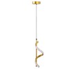 Spiral LED Pendant Light Gold Color High Brightness Eyes Protection