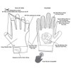 Fish Monkey FM22-GREYWTRCAM-XL Free Style Custom Fit Glove Grey Water