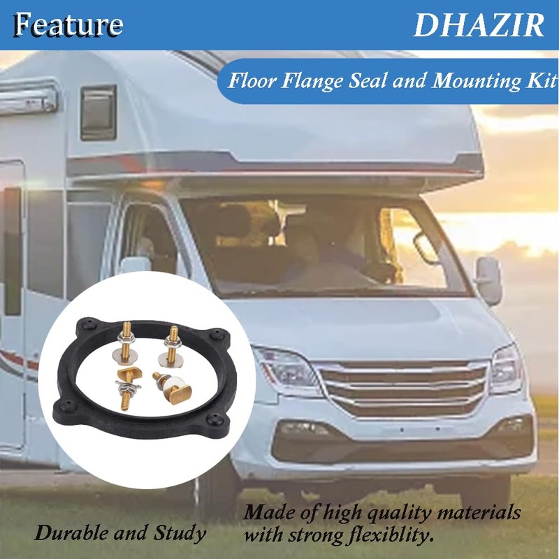 385310063 Floor Flange Seal and Mounting Kit Replacement, RV Toilet