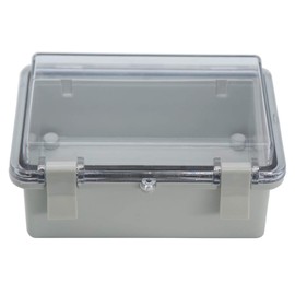 Otdorpatio Junction Box IP65 Dustproof Waterproof ABS Plastic Project Box Hinged Shell Universal Electrical Enclosure Clear Cover 5.91 x3.94 x2.76inch(150 x100 x70mm)