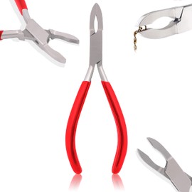 OdontoMed2011 Small Ring Closing Pliers Pvc Grip Handle (Red Grip)