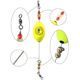 BUBBLE FISHING Popping Corks Floats for Saltwater Inshore Fishing Bobber 4pcs Rattle Rig Weighted Oval Popper Redfish Speckled Trout