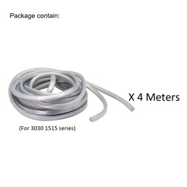 4 Meters 8mm 3030 Series 1515 15 Series Aluminum Extrusion 8mm Aluminum Profile Slot Cover Flat Seal for 8mm Slot Seal Strip 30mm x 30mm and 1.5 inch x 1.5 inch Aluminum Extrusion Rail-Silver