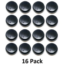 JSP Manufacturing Plastic 1.5-inch Wrought Iron Patio Furniture Glide Caps (16, Black)