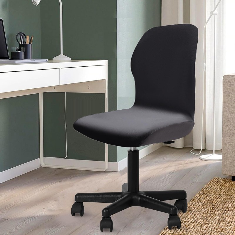 Deisy Dee Velvet Stretch Armless Office Chair Covers - Colorful