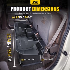 MIKKUPPA Under Seat Storage Box - Compatible with 2019-2024 Chevy Silverado/GMC Sierra 1500, 2020-2024 Silverado/Sierra 2500HD 3500HD Double Cab & Crew Cab - Upgraded Detachable Underseat Organizer
