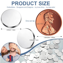 100 Pieces Mini 1/2 Inch Stamping Blanks Metal Tags Round Metal Blanks Laser Engravable Pattern for Stamping DIY Dog Tags Golf Marker Collection