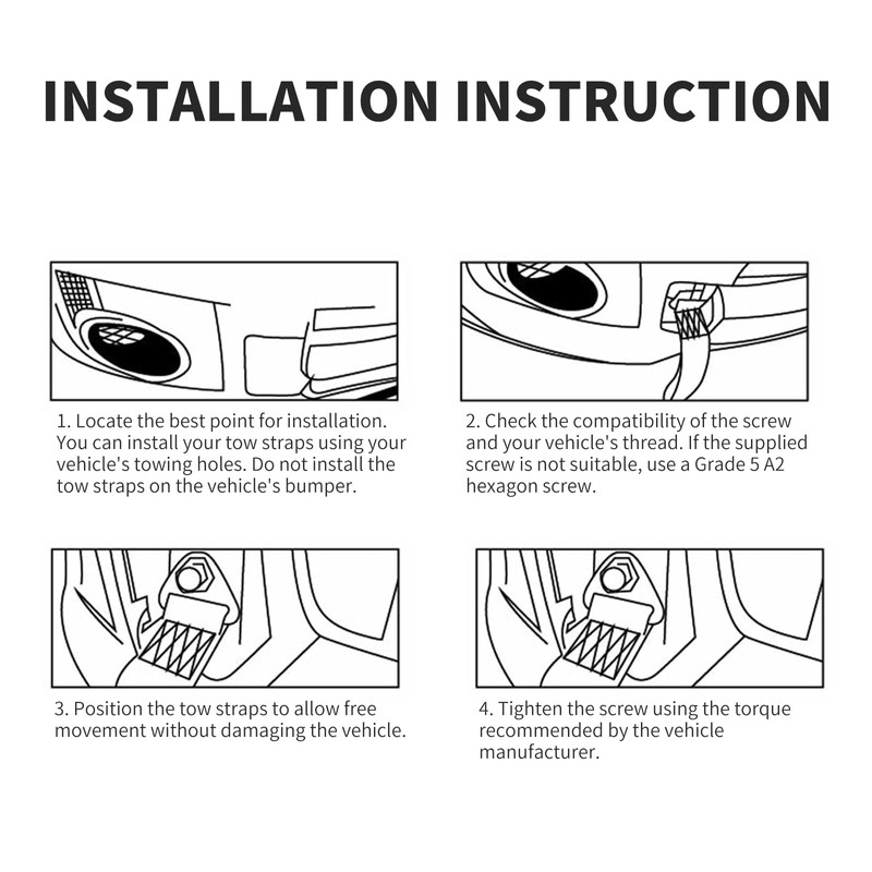 Spocoro Heavy Duty Racing Tow Strap JDM – Nylon Tow