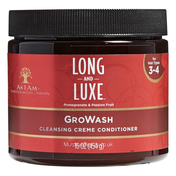 AS I Am Long and Luxe Growash Cleansing Creme Conditioner, 16 Ounce