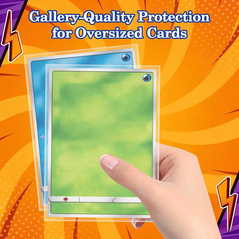 Klmnop Jumbo Card Sleeves 5.6" x 7.5", 4 Mil, 200