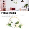 Floral Hoop Metal Ring Wreath Artificial Wall Hanging Wreath for