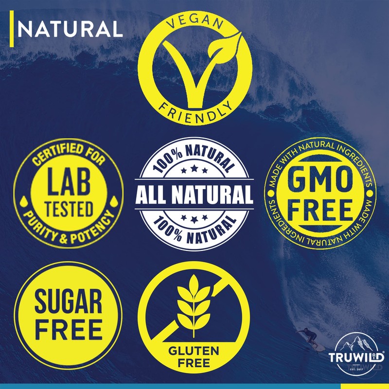 TruWild Natural Hydration Powder with Zero Sugar, Vegan Electrolytes +