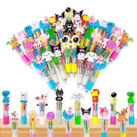 30 Pens Gadget Birthday Children Party Bag End Party Birthday Pens Multicoloured Children 4 Colours Retractable Funny Gadgets for Cute Animals Stationery Party Gifts for Children Prizes