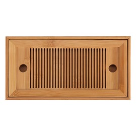 Bandeja de té de bambú con Diseño Duradero, Elegante y Cómodo para la Ceremonia del té Gongfu, Uso Personal y Oficina en Casa