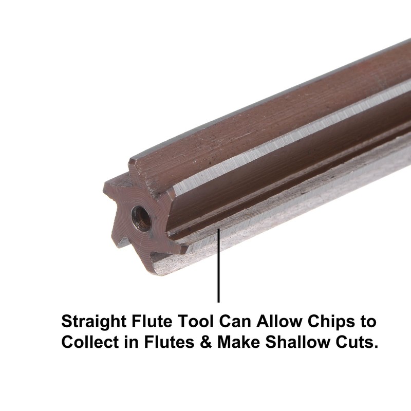 sourcing map 9/16" Hand Reamer H8 Accuracy Alloy Tool Steel