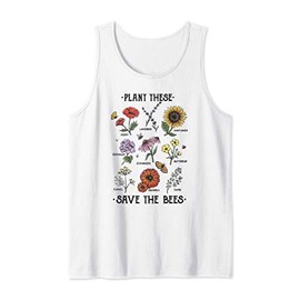 Plant These Save The Bees Flowers Gardening Tank Top