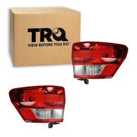 TRQ 2 Piece Driver & Passenger Side Outer Tail Light Assembly Set Compatible with 2011-2013 Jeep Grand Cherokee CH2804100 CH2805100