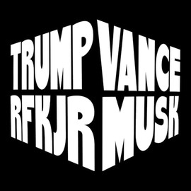 Trump Vance RFK Musk 2024 President Election Sticker Decal Notebook Car Laptop 5.5"x5.5" (White)