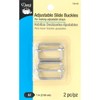 Dritz 726-65 Adjustable Slide Buckles for 1-Inch Straps, Nickel 2-Count