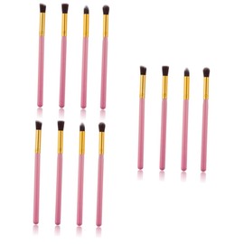 NOLITOY 12pcs Eye Makeup Brush Set Soft Blending Eyeshadow Tools for Eye Makeup Application Cosmetic Brushes Pink and Gold for Travel and Everyday Use