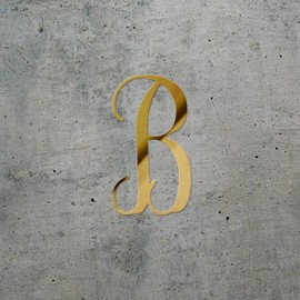 Decal Stickers of Lower B (Metallic Gold) (Set of 2) Luxury Weatherproof Vinyl Decal Stickers for Laptop Desktop Smartphone Car Dirt Bike Wall Room Mason Jar Bathtub Door - ANDVER1e71333GO_1123