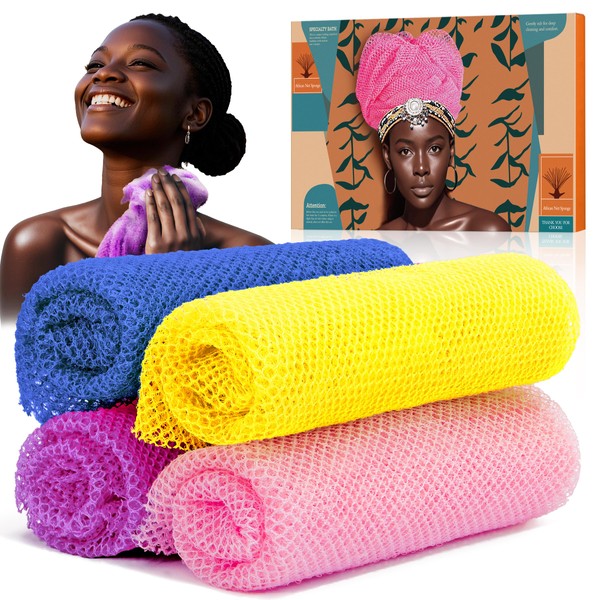4 Pieces African Net Sponge – Premium African Net Sponge