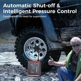 Tire Inflator Portable Air Compressor,3X Faster Portable Tire Tump with 10000mAh Battery, 150PSI Cordless Air Pump for Cars, Bikes, Motorcycles, and Sports Balls