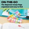 Post-it Flags, 60/On-the-Go Dispenser, 1 Dispenser/Pack, 1 in Wide, Orange,