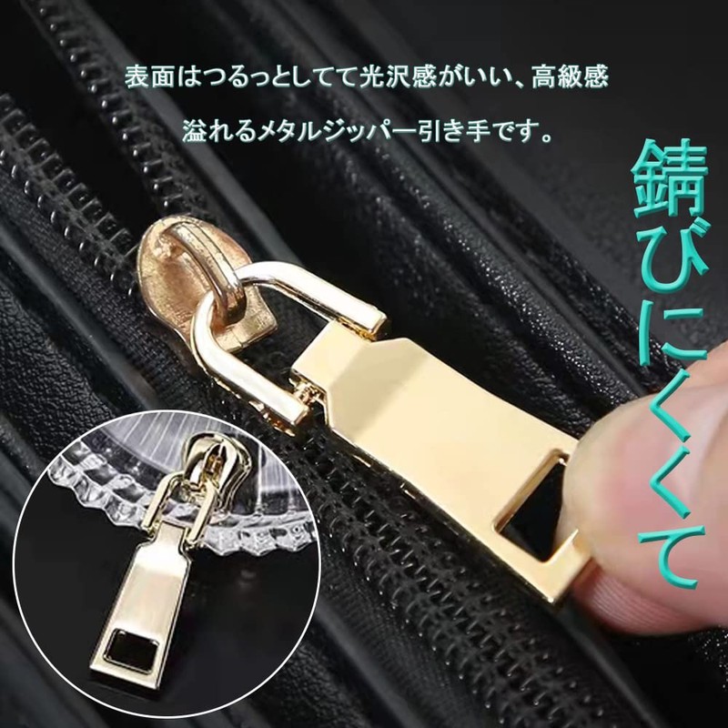 Tosenk Zipper Pulls (12 Packs/2 Sizes/Silver+Black) Zipper Replacement Zipper Chuck