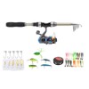 Fishing Pole Kit Carbon Telescopic Portable Durable Lure Rod Set