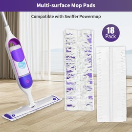 18 Pack Mopping Pads Replacement for Swiffer PowerMop Multi-Surface Mop, Disposable Power Mop Pads Refills for Floor Cleaning