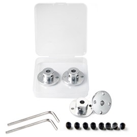 Aicosineg 4pcs 6mm Inner Diameter Flange Coupling Rigid Connector Aluminum Alloy Motor Connector with Wrench and Screw for DIY Model Motor