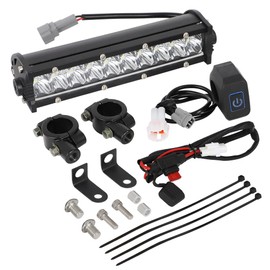 AUTOVIC Off Road Light Bar, Universal 60W Motocross Light Bar Kit with Mounting Brackets and Switch for CRF250F CRF110 TTR110 YZF450 Fits Most Motorcycle 7/8" Handlebars