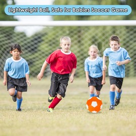 Smartwo Foam Toy Soccer Ball for Kids, Indoor and Outdoor Football Activities Games, Safe & Soft Kick Play in Backyard Lawn, Great Gift for Boys and Girls, Comes with Pump