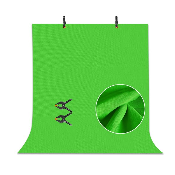 EMART EMART 5x6.5ft Green Screen Backdrop, Non-Woven Fabric Greenscreen Photography