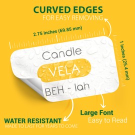 560 Spanish/English Vocabulary Word Sticker Labels – Educational Language Learning Resource for Memory & Sight – Fun for Around The House Game Play - Kids, Grade School, Classroom or Homeschool