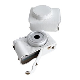 For Sony Digital Camera Case PU Leather Bag W/ Shoulder Strap for Sony ZV1-F/ ZV1M2 G9Y5