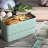Maíz Contenedor Lonchera Box Lunch Divisiones Cubiertos Portatil