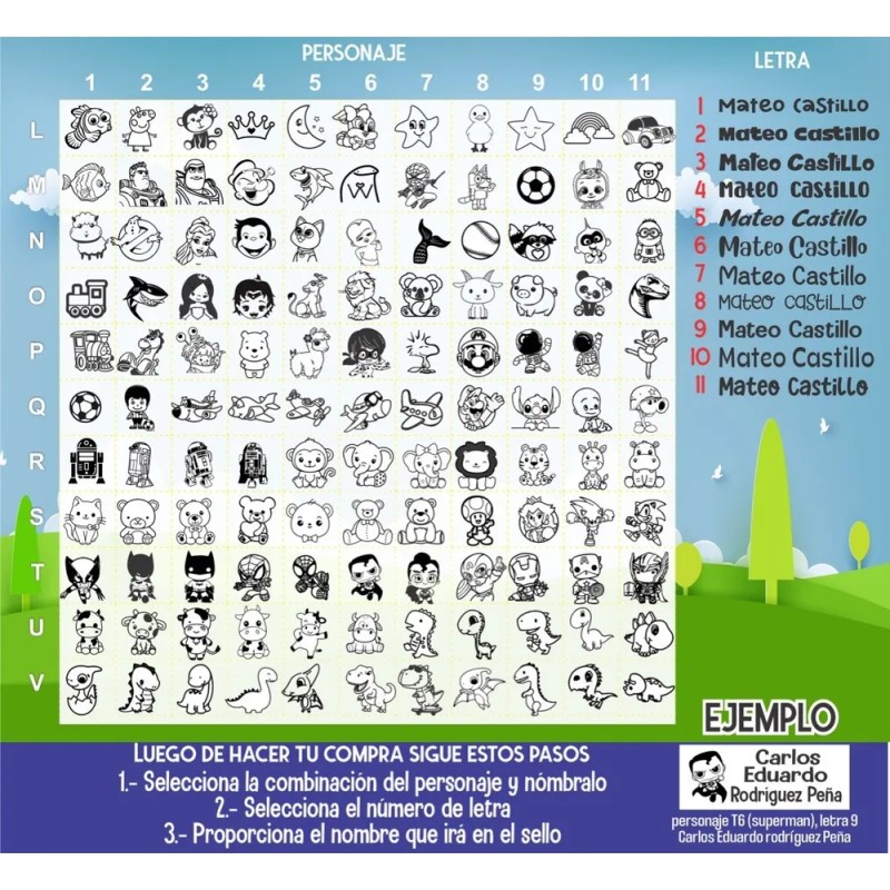 Sello Para Ropa Bebés Y Niños Incluye Frasco De Tinta