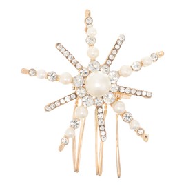 FOMIYES Sunflower Rhinestone Hair Comb Vintage Bridal Accessory for Weddings Prom Parties Secure Fit Side Comb for Bridesmaids Women Hair with