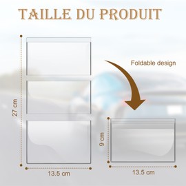3 Pcs Vehicle Registration and Insurance Card Protector Transparent Cover for Vehicle Registration Document Car Motorcycle, transparent, Contemporary