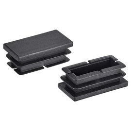 uxcell 40mm x 20mm Rectangle PP End Cap Desk Chair Furniture Leg Foot Cover Insert Black 20 Pcs
