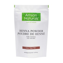 Henna Natural Powder (Mehndi) 16oz / 454 g / 1 lb - 100% Pure & Natural by Amson Naturals