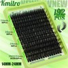 Kmilro Thick Lash Clusters 14-24mm Long 240D Fluffy Cluster Eyelash